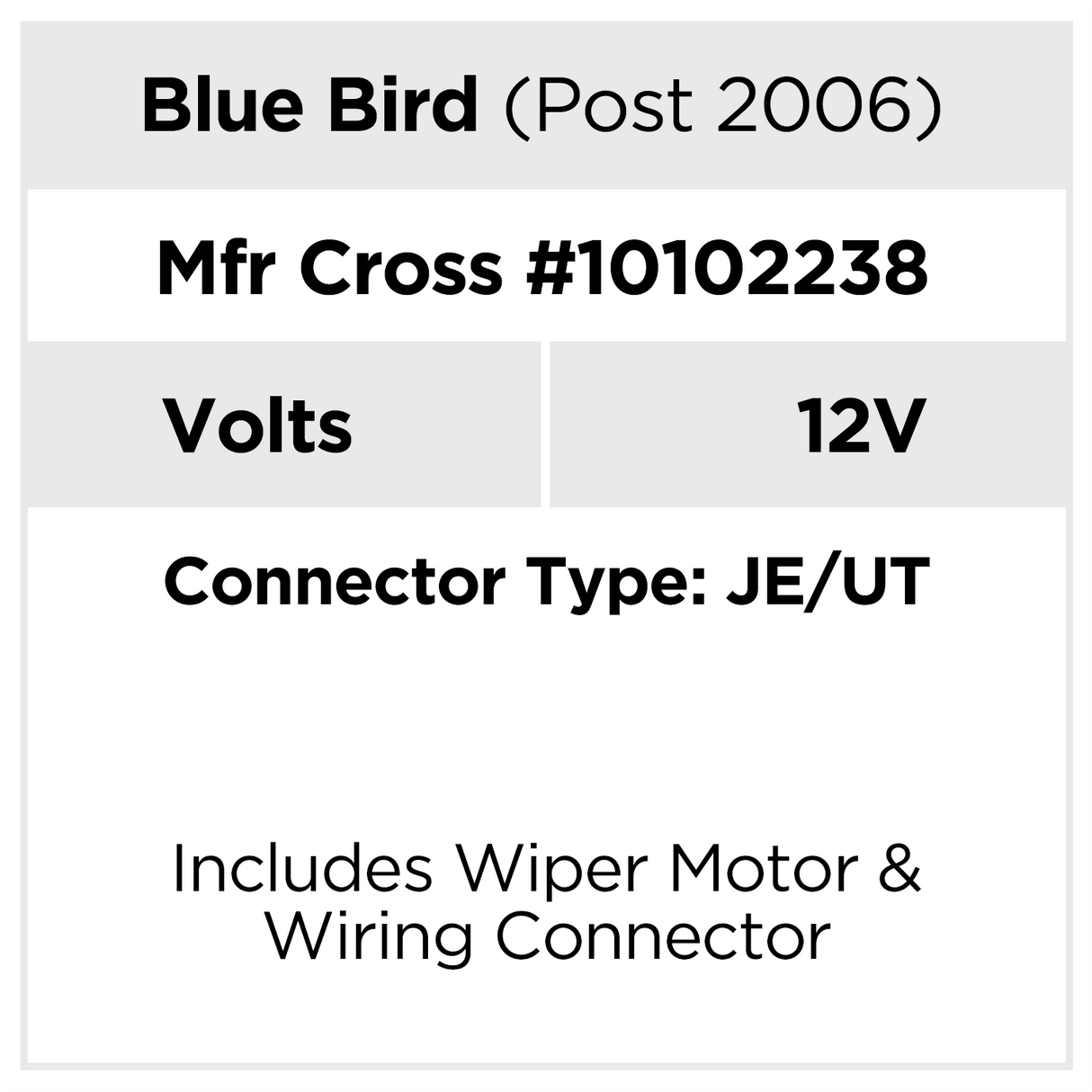 AX9112 Blue Bird Bus Commercial Wiper Motor