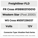 AX9204 Freightliner - Western Star Commercial Wiper Motor