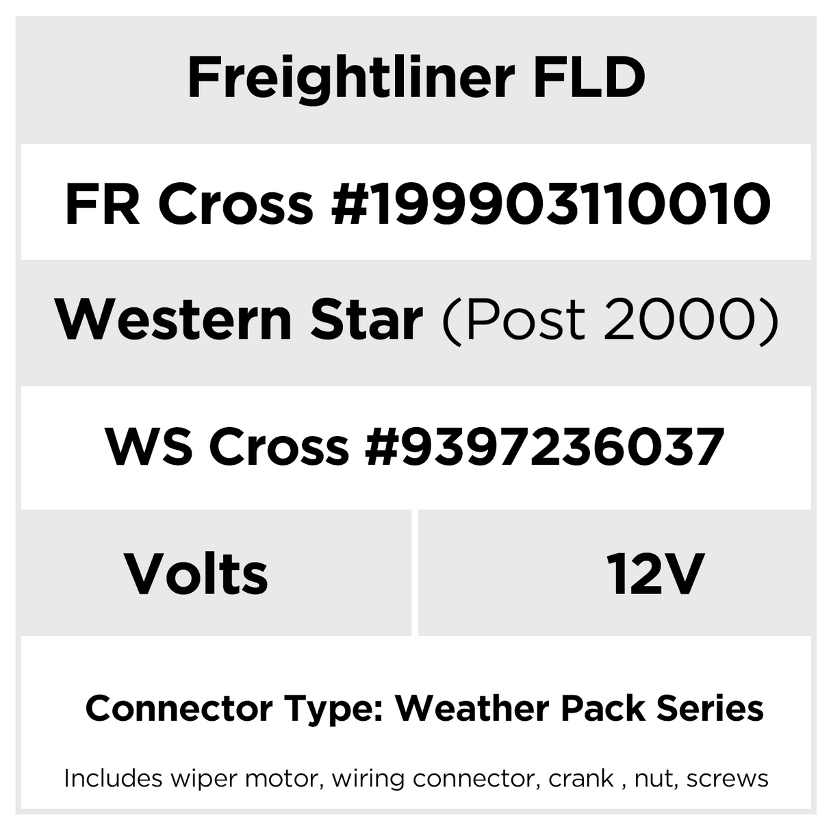 AX9204 Freightliner - Western Star Commercial Wiper Motor