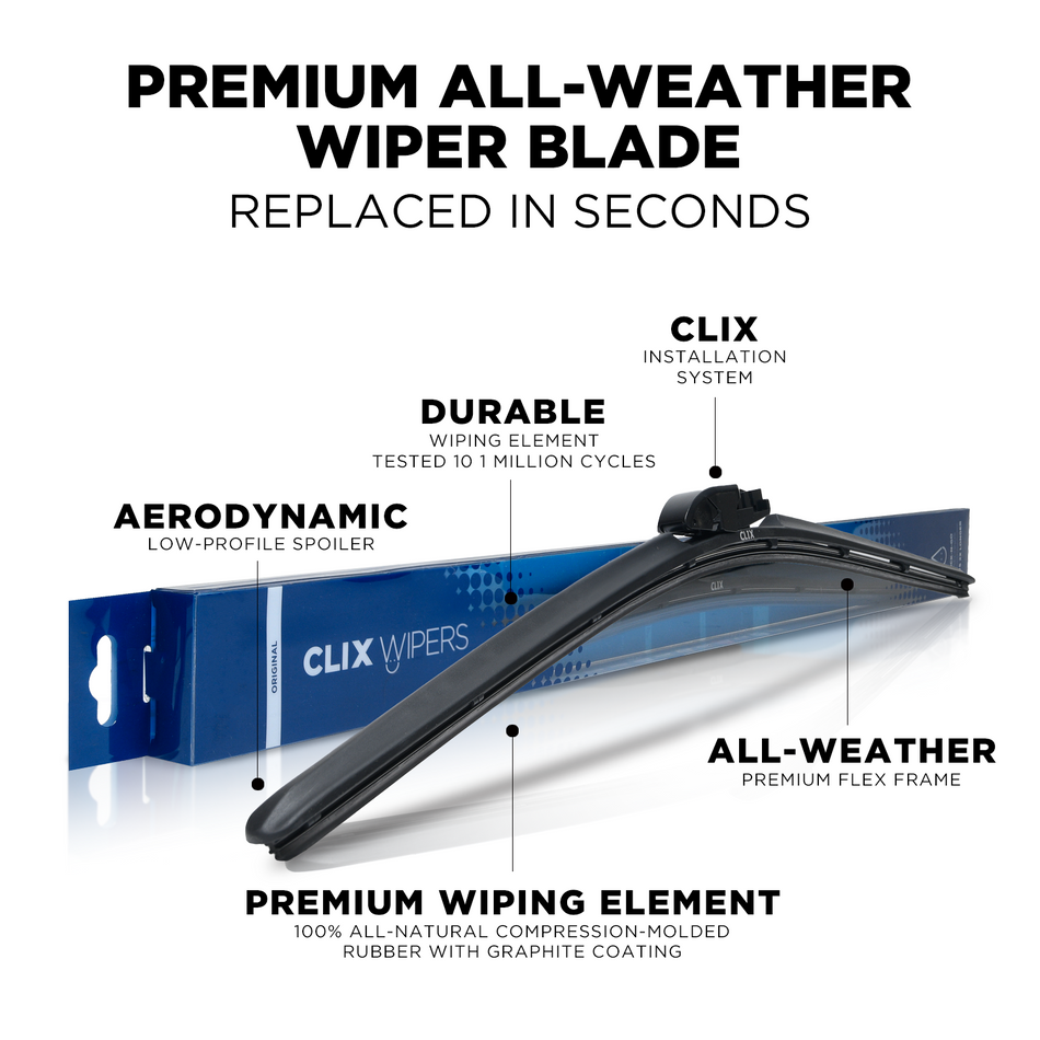 CLIX Original Beam Windshield Wiper Blade 14"-32"